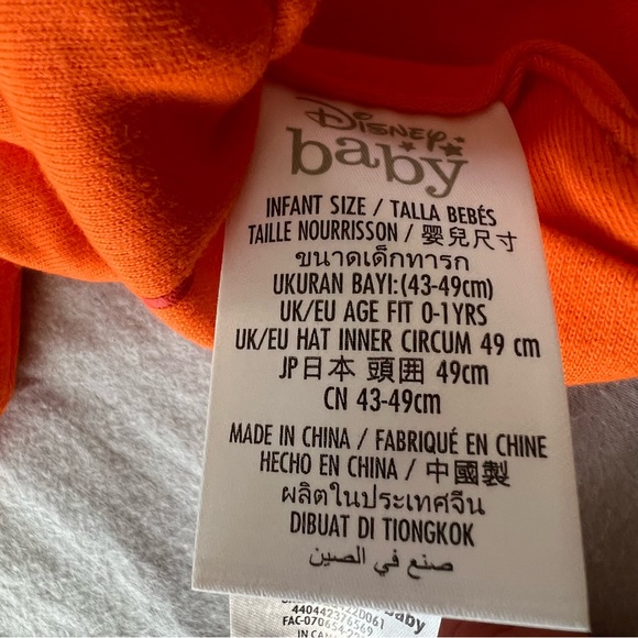 Disney Baby Mickey Mouse Pumpkin Infant Beanie Hat Orange - Picture 7 of 7